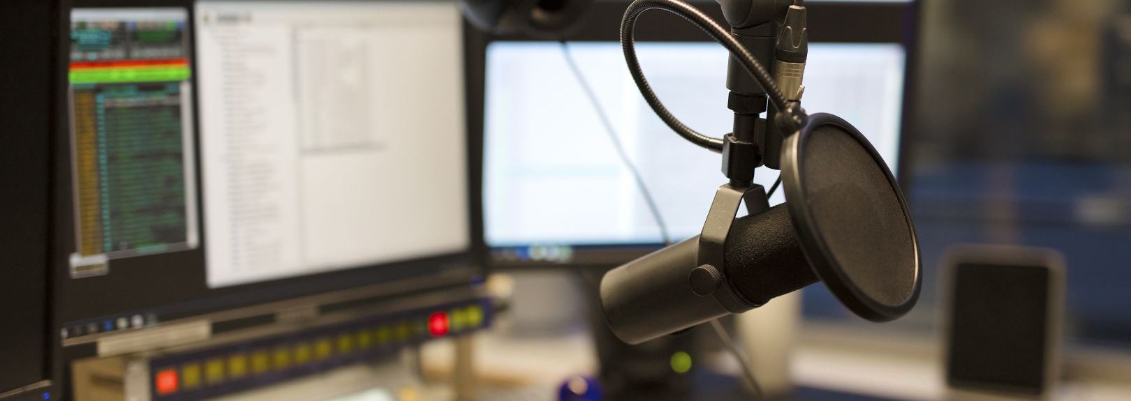 microphone modern radio station broadcasting PVQFREZ